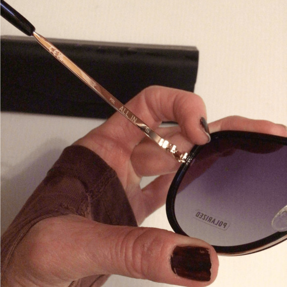 NEW!Quay ALL IN POLARIZED aviator sunglasses